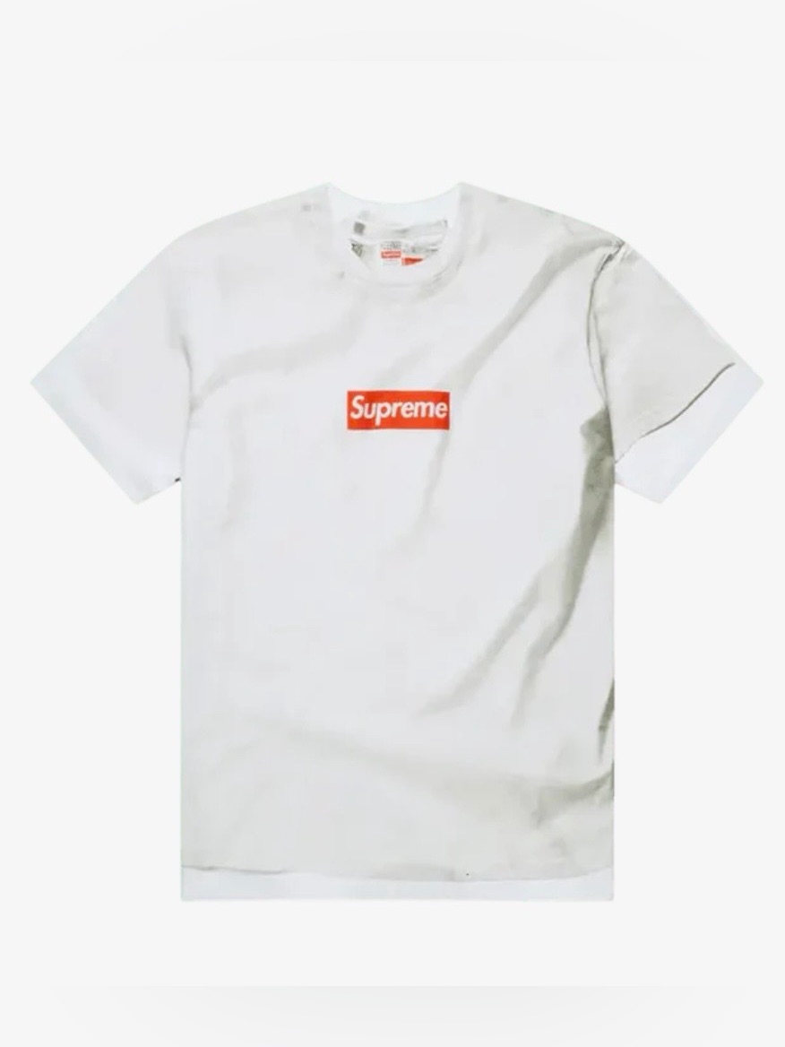 Supreme X Mm6 Maison Margiela Box Logo Tee 'White' - Size Small - 100% Authentic